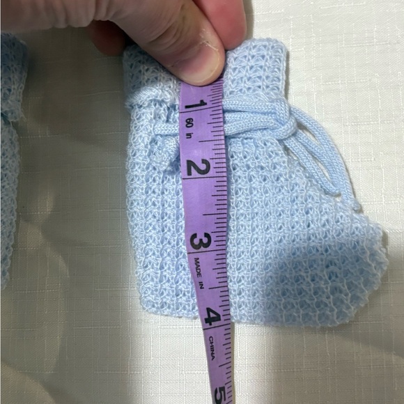 Vintage Blue Kids Matching Set with Hat and Booties - Picture 7 of 13